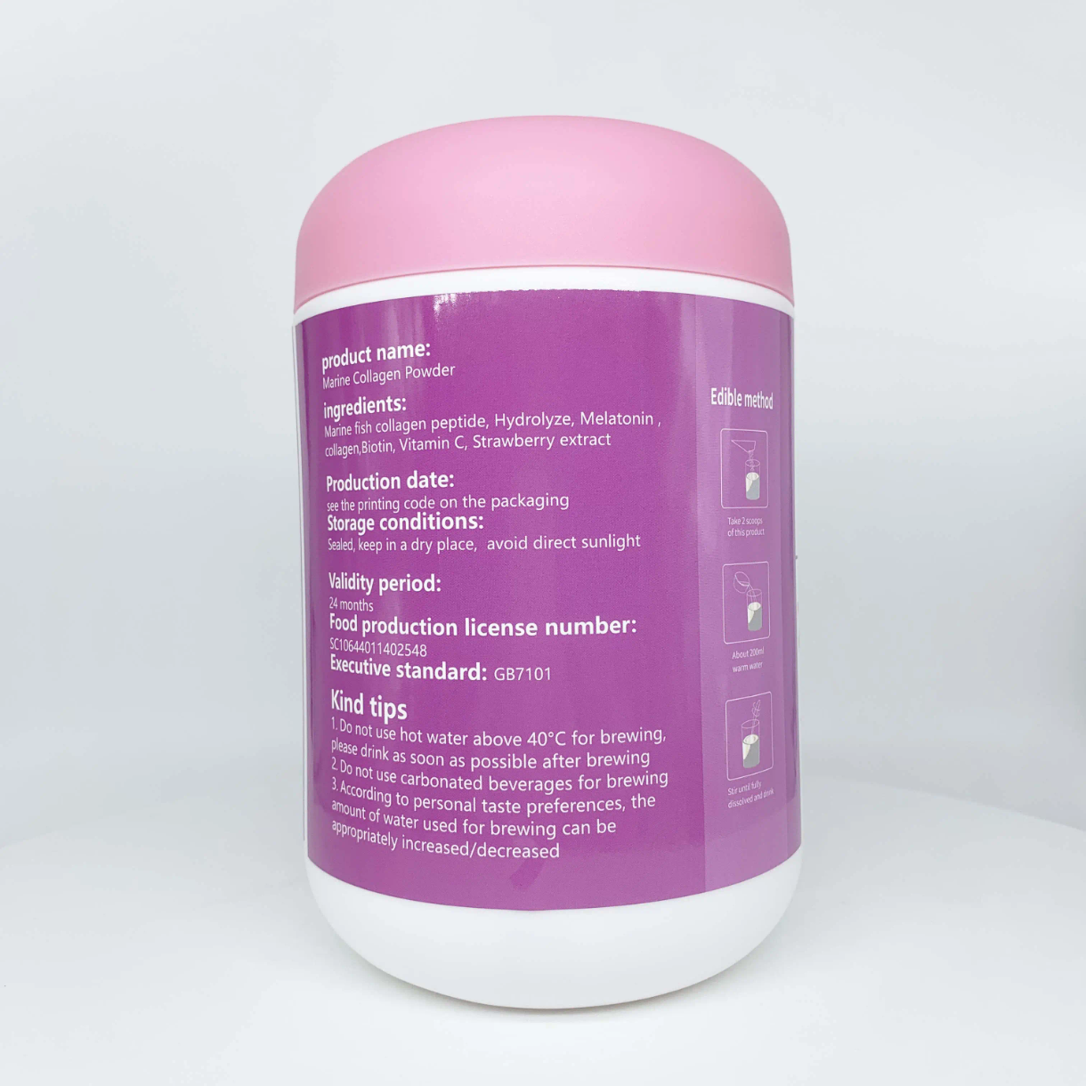 DUOZI Marine Collagen Powder with Biotin, Vitamin C, and Melatonin (508g size) - Image 9