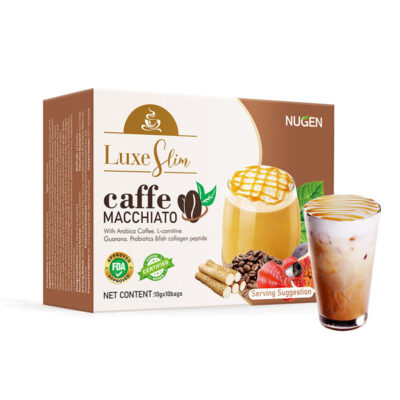 NUGEN Caffe Macchiato Drink with Arabica Coffee, L-Carnitine, and Collagen