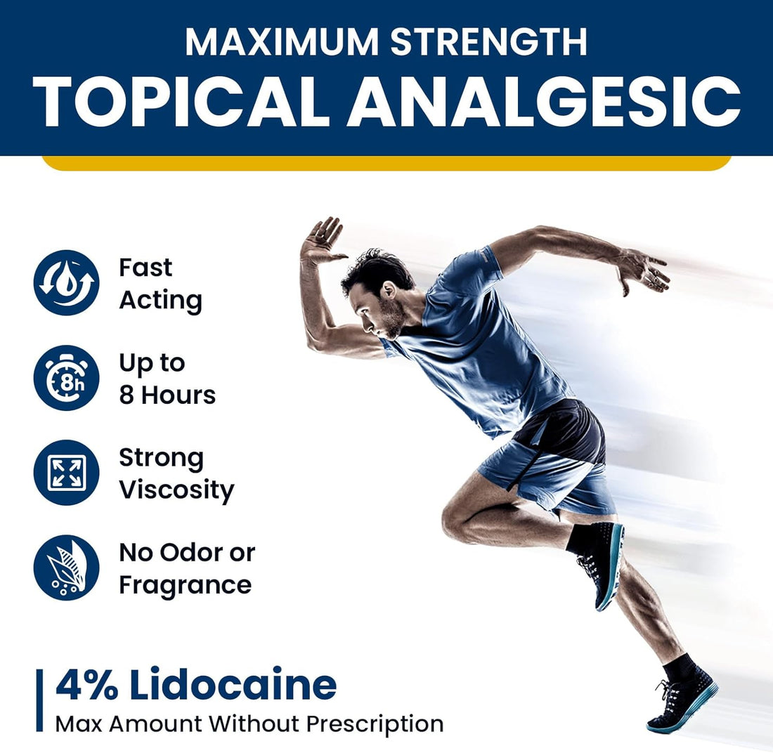 Lidocaine Pain Relief Gel-Patch (4% Lidocaine, 18 patches) | Medicated Patch for Numbing Muscle and Body Pains Relief - Image 3