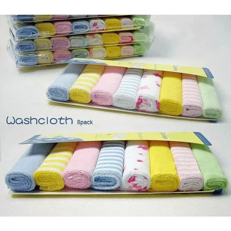 GERBER 8-Piece Baby Washcloth Pack (0-1 year, 8 washcloths per pack) | Ultra-Soft Newborn Baby Face and Mouth Towels - Image 24