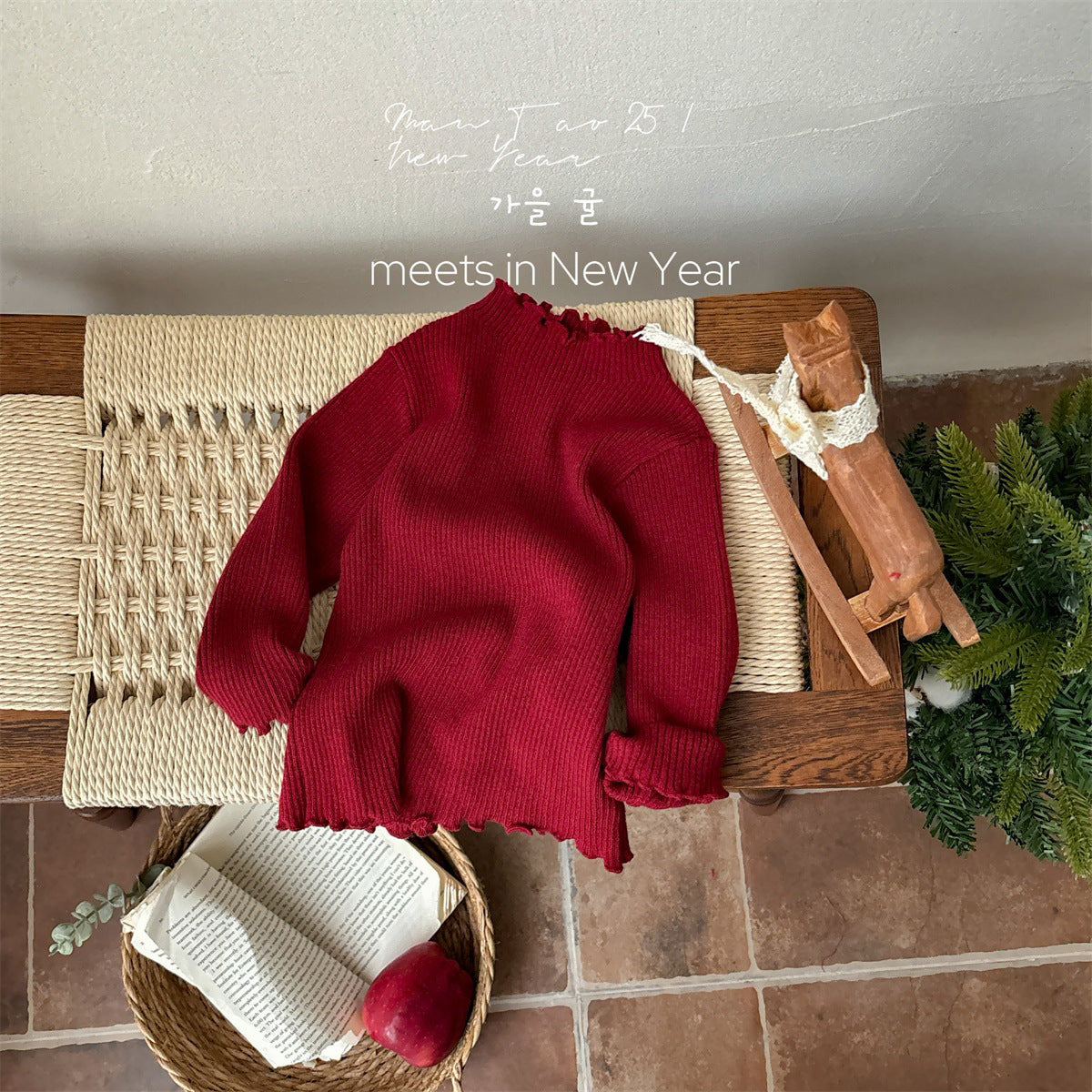 Baby Long-Sleeve Ribbed Knit Top | Baby Knitted Inner Sweater - Image 11