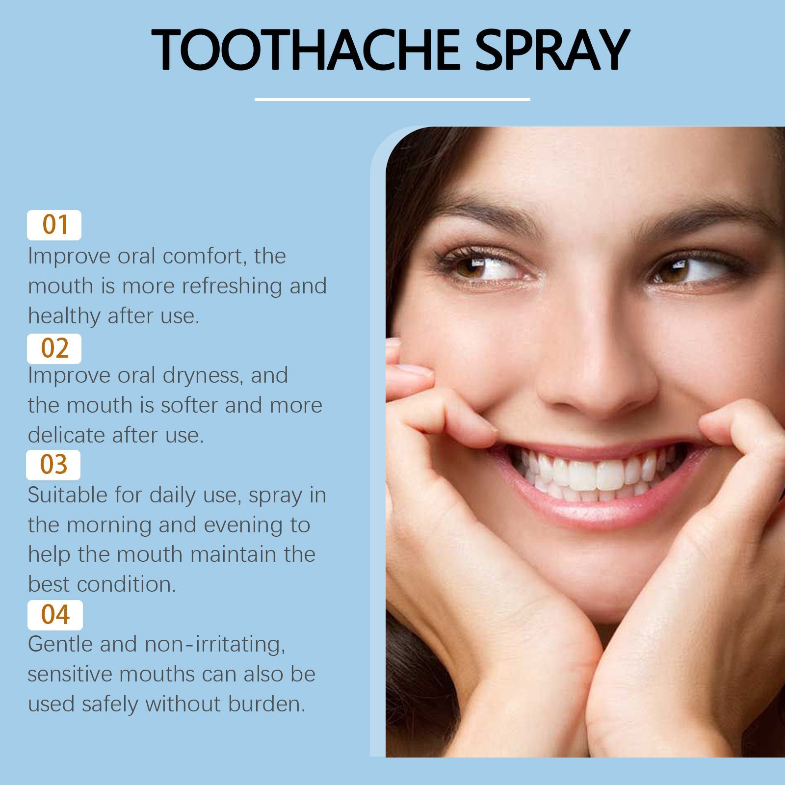 SOL LORA Toothache Instant Pain Relief Spray | Topical Spray for Gum Pain, Toothaches, Denture Pain, and Canker Sores - Image 4