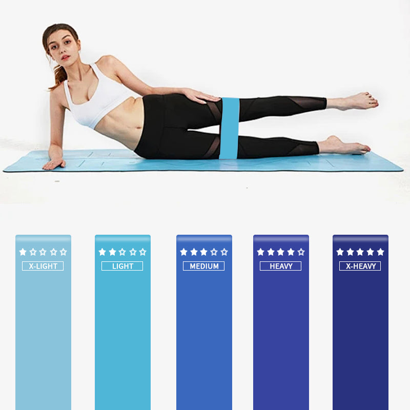 5-in-1 Resistance Loop Bands with Free Pouch (5 pieces — X-Light, Light, Medium, Heavy, and X-Heavy) - Image 7