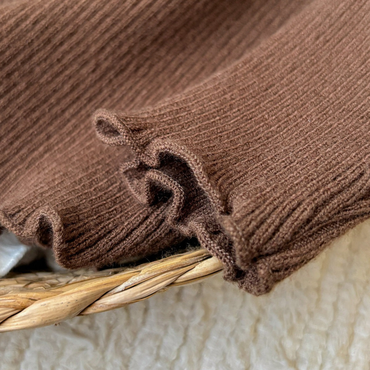 Baby Long-Sleeve Ribbed Knit Top | Baby Knitted Inner Sweater - Image 10