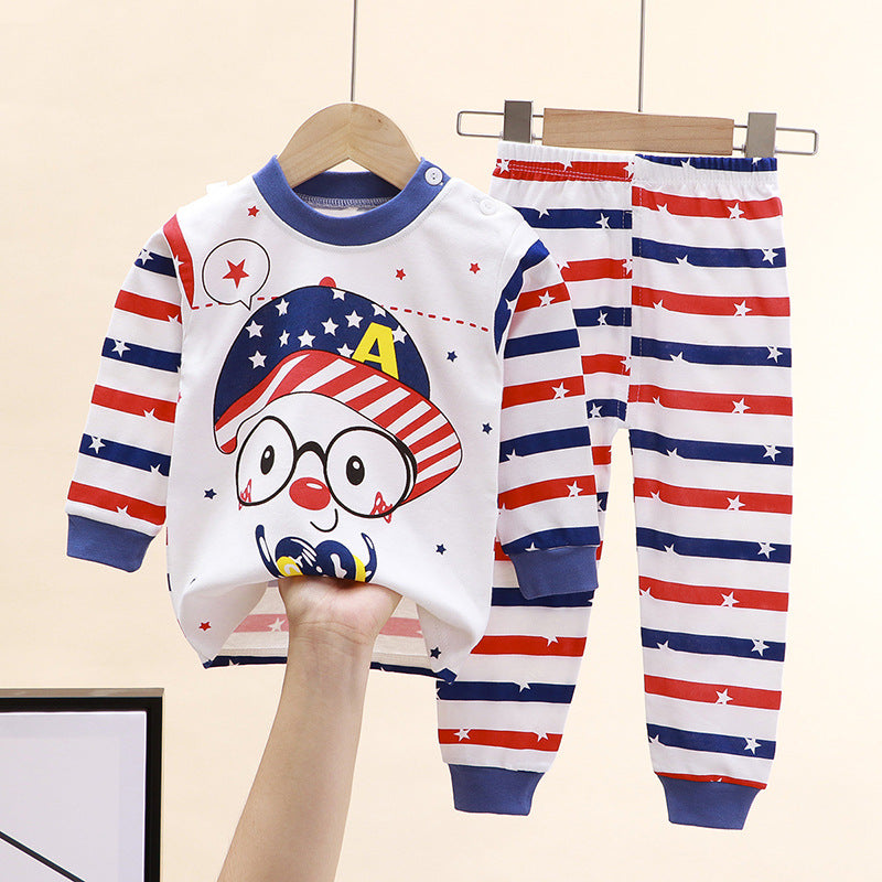 2-Piece Pajamas Set with Long-Sleeve Top and Pants for Boys and Girls | Adorable Soft Cotton Nightwear and Sleepwear Set - Image 39