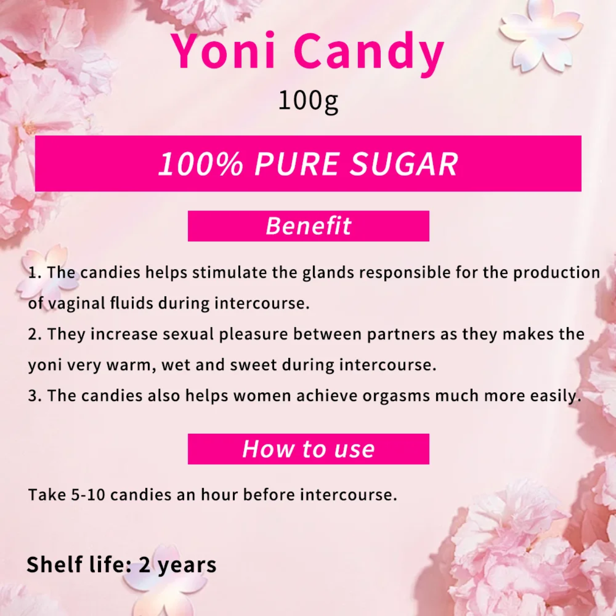 Yoni Candy (100grams, Yellow) | Sugar Lumps for Libido, Vaginal Wetness, Lubrication, and Sexual Pleasure - Image 12