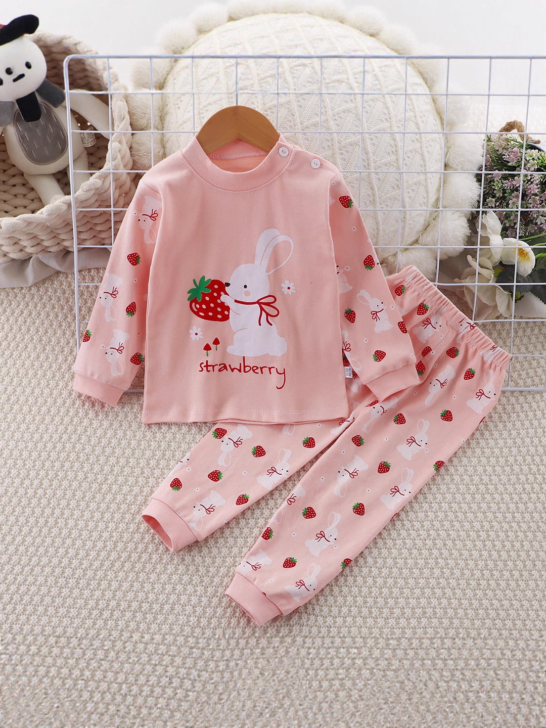 2-Piece Pajamas Set with Long-Sleeve Top and Pants for Boys and Girls | Adorable Soft Cotton Nightwear and Sleepwear Set - Image 42
