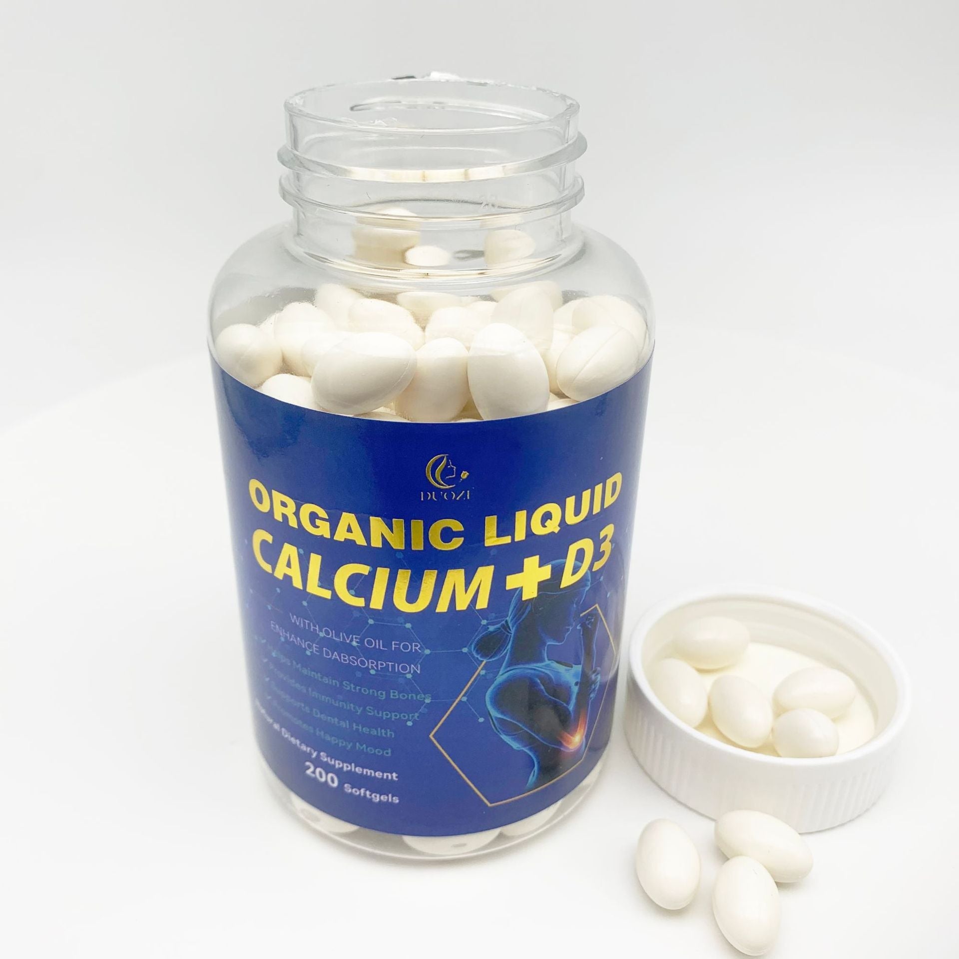 DUOZI Organic Liquid Calcium + Vitamin D3 Softgels - Image 4