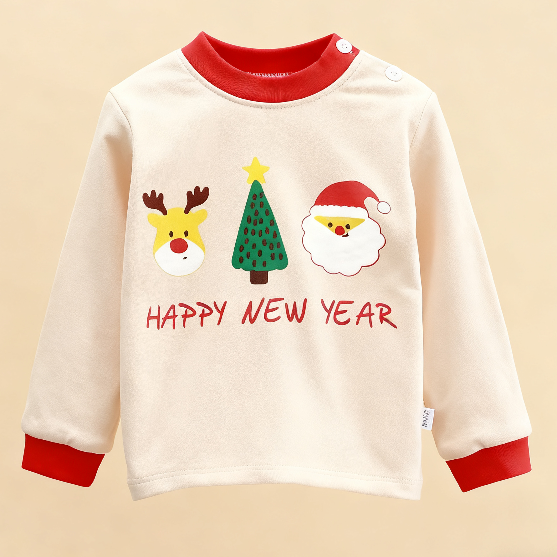Two-Piece Happy New Year Baby Pajama Set (73-90cm) | Premium Festive Season Baby Boy/Girl Sleepwear - Image 4