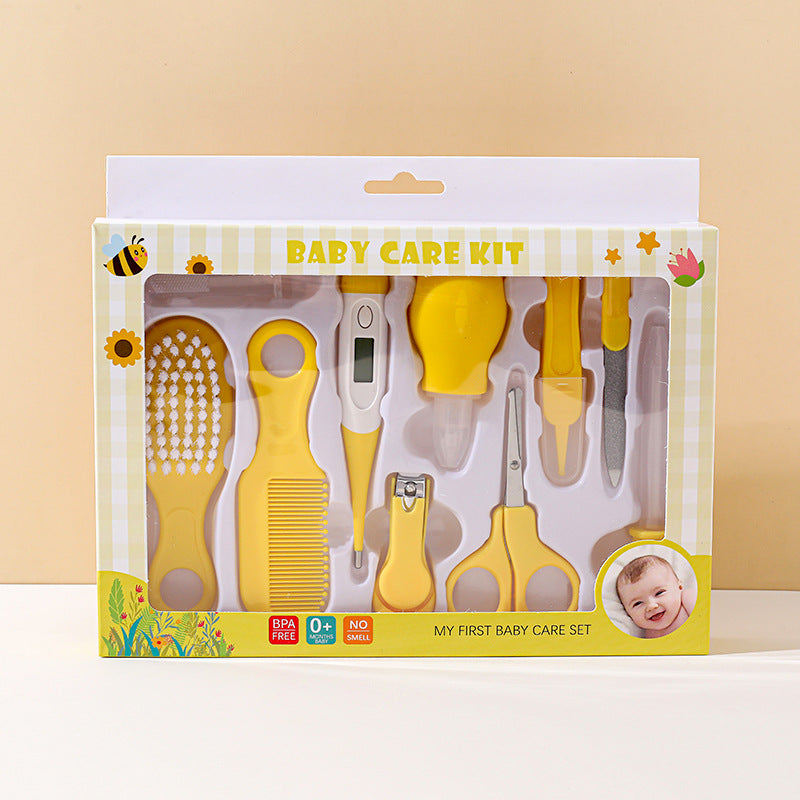 10-Piece Baby Care and Grooming Kit with Hair Brush, Comb, Nasal Aspirator, Digital Thermometer, Nail Scissors, Nail Clipper, Medicine Dropper, Nail File, Nose Tweezer, and Nail Clipper Cover - Image 15