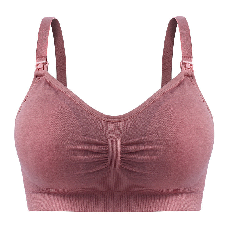 Seamless Maternity and Nursing Bra with Clip-Down Straps and Removable Pads | Comfortable Pregnancy and Breastfeeding Bra - Image 15