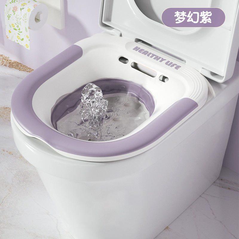 Foldable Toilet Sitz Bath Basin without Spray Tube | Wash Bowl for Postpartum Recovery, Hemorrhoid Relief, and Intimate - Image 7