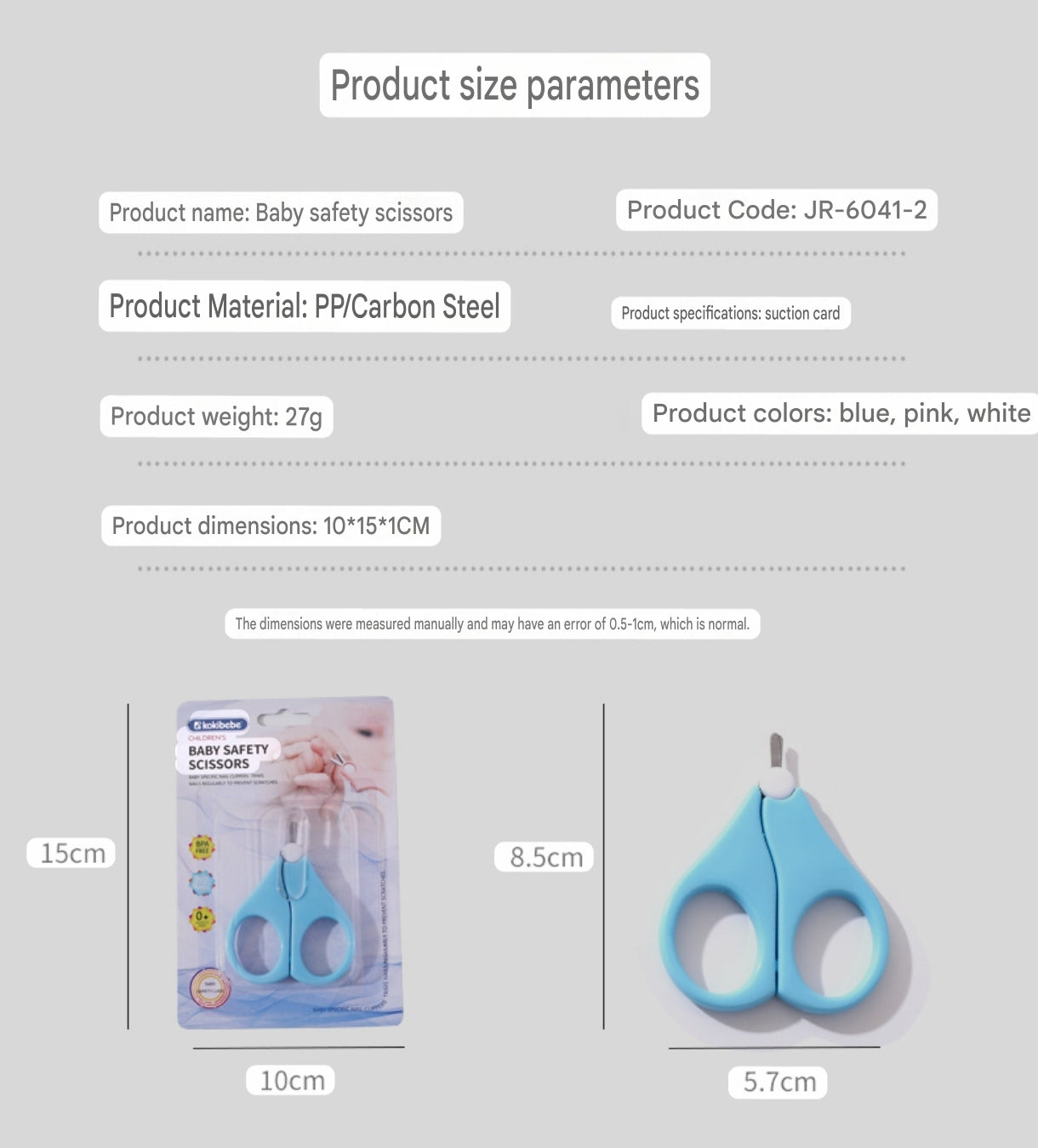 Rounded-Tip Baby Safety Scissors | Nail Trimming Scissors for Babies and Toddlers - Image 11