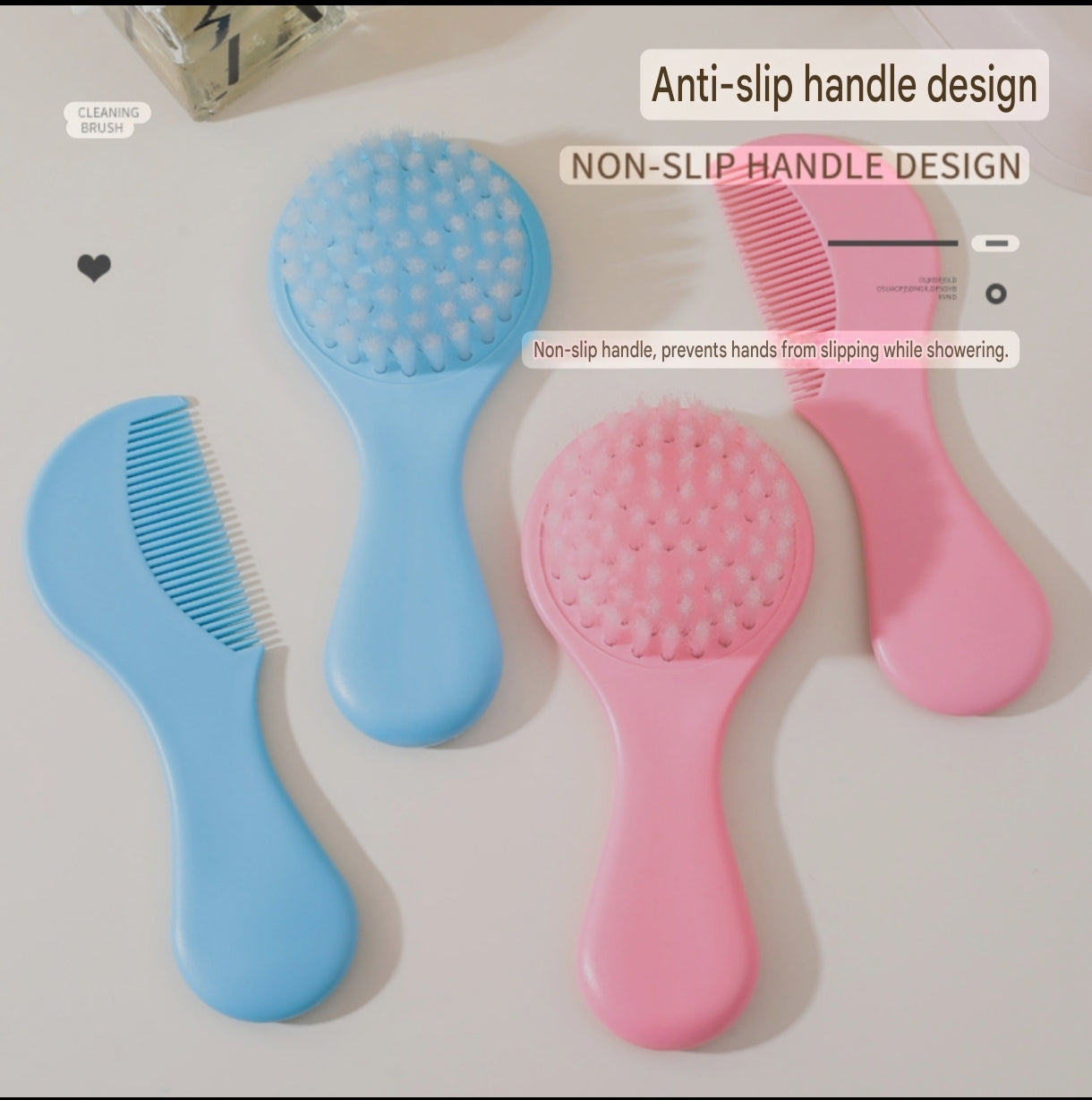 Soft Bristle Baby Brush and Comb Set | Newborn Hair Grooming Kit - Image 5