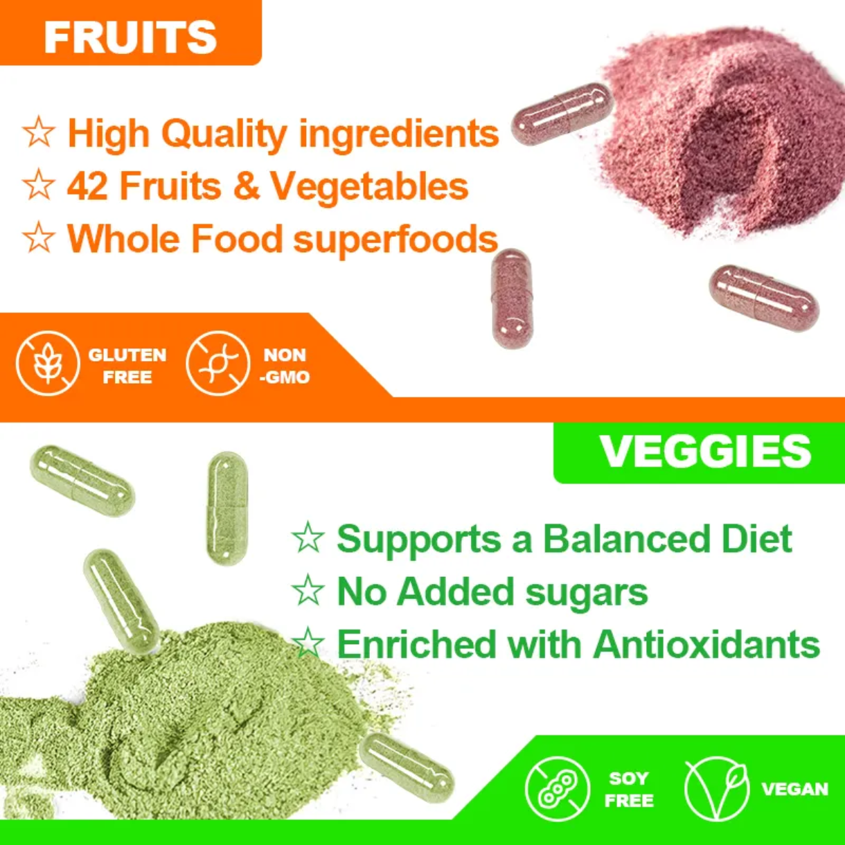 Simply Fruits and Veggies Capsules (2 bottles) - Image 5
