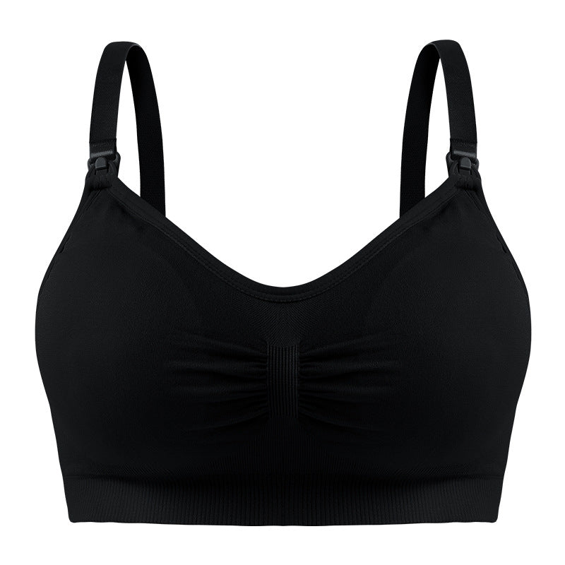 Seamless Maternity and Nursing Bra with Clip-Down Straps and Removable Pads | Comfortable Pregnancy and Breastfeeding Bra - Image 16