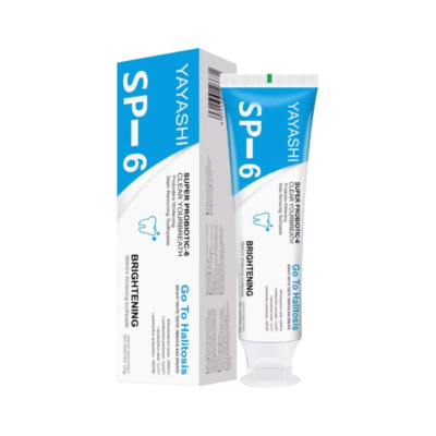 YAYASHI Super Probiotic-6 Whitening Toothpaste(120g) | SP-6 Toothpaste for Halitosis, Stubborn Stains, Yellow Teeth, Mouth Odor, and Dental Care