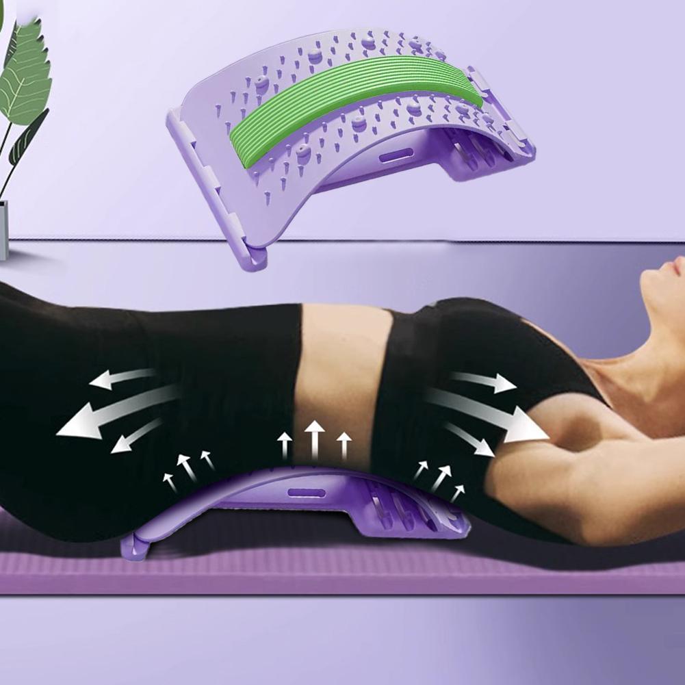 Adjustable Lumbar Stretcher for Back Pain Relief | 3-Level Back Stretcher, Lumbar Traction, and Lower Back Massage Board - Image 2