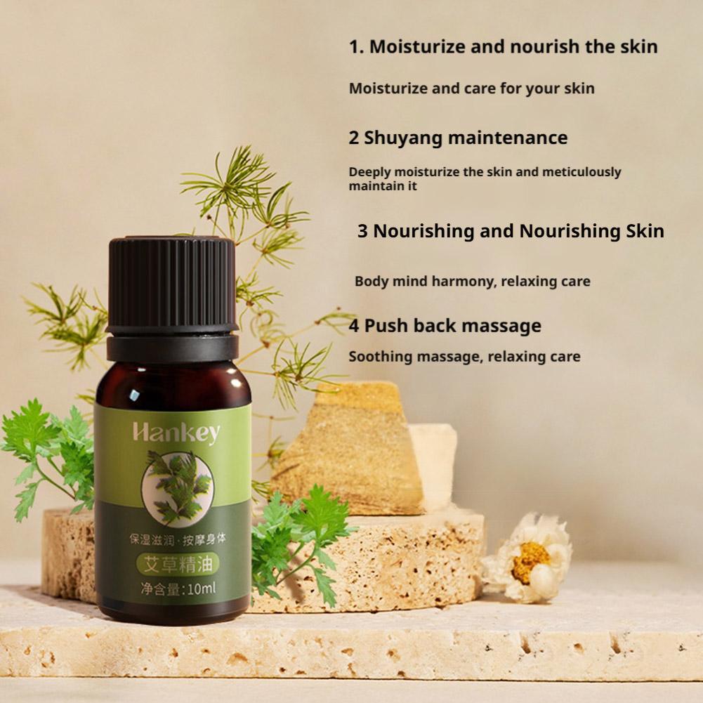HANKEY Mugwort Essential Oil for Massage and Aromatherapy (10ml) | Relaxing and Moisturizing Essential Oil - Image 2