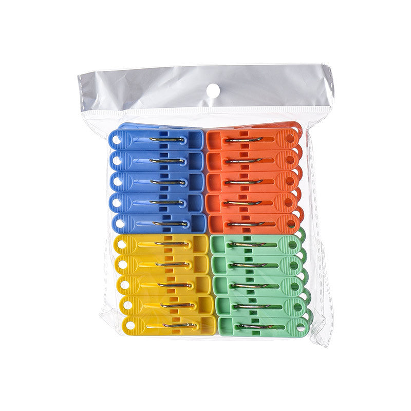 Strong Plastic Clothes Pegs for Outdoor and Indoor Use (20 pieces per pack, Multi-color pack) | Anti-Slip and Windproof Laundry Clips