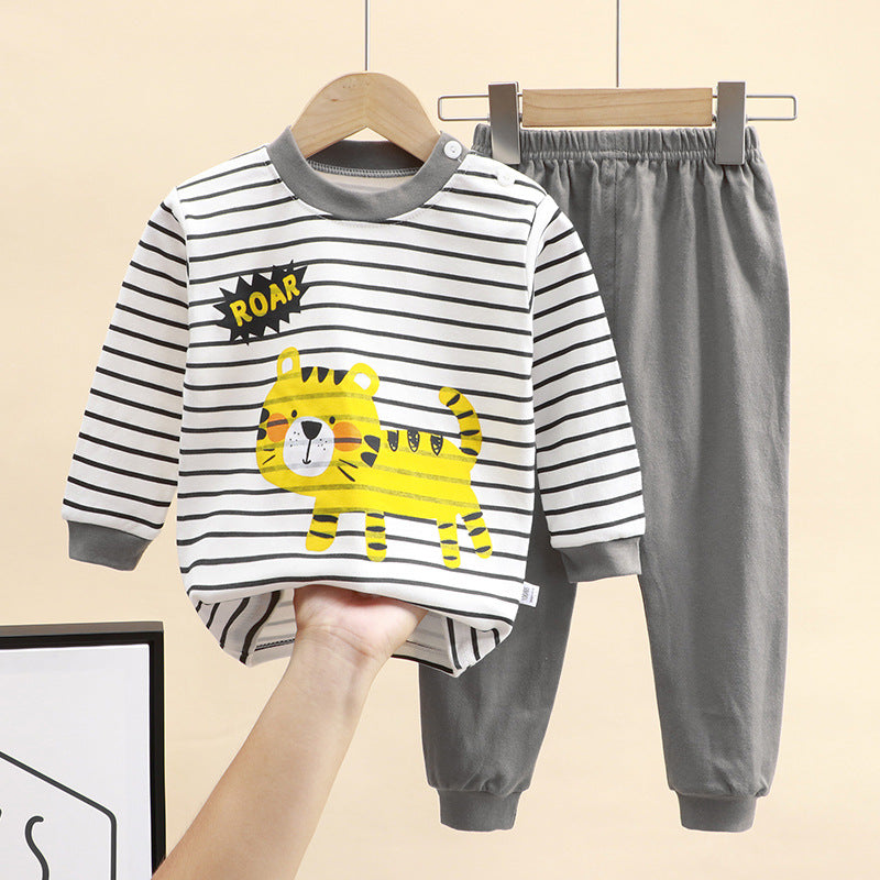 2-Piece Pajamas Set with Long-Sleeve Top and Pants for Boys and Girls | Adorable Soft Cotton Nightwear and Sleepwear Set - Image 50