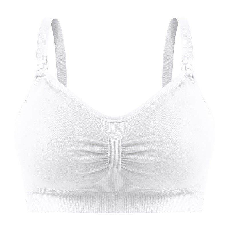 Seamless Maternity and Nursing Bra with Clip-Down Straps and Removable Pads | Comfortable Pregnancy and Breastfeeding Bra - Image 17