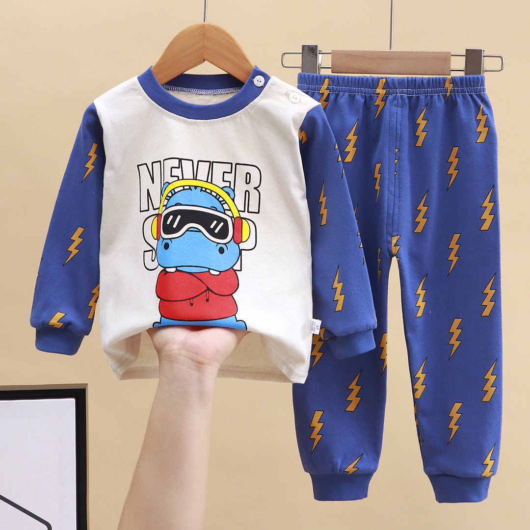 2-Piece Pajamas Set with Long-Sleeve Top and Pants for Boys and Girls | Adorable Soft Cotton Nightwear and Sleepwear Set - Image 4