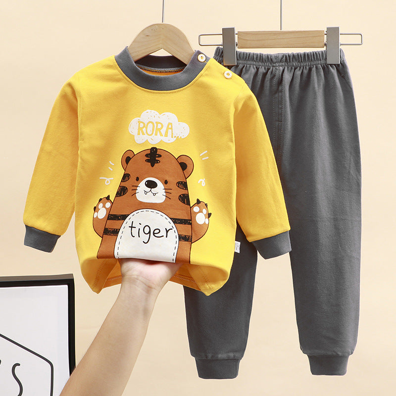 2-Piece Pajamas Set with Long-Sleeve Top and Pants for Boys and Girls | Adorable Soft Cotton Nightwear and Sleepwear Set - Image 47