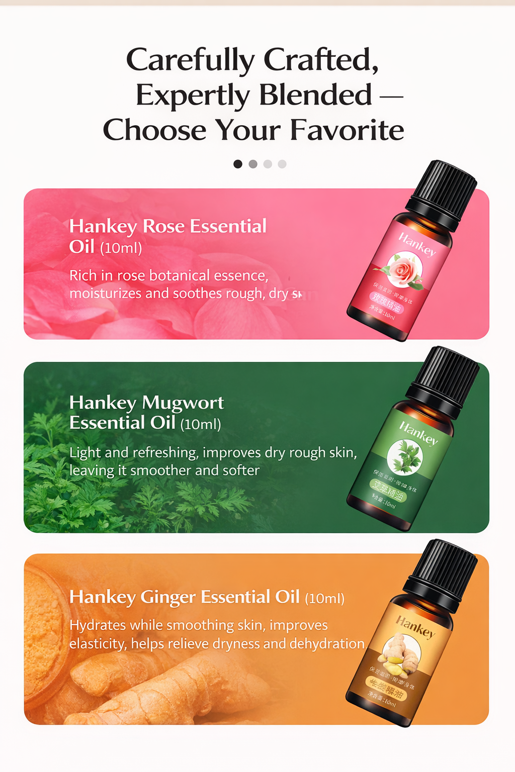 HANKEY 7-Piece Essential Oil Set for Massage and Aromatherapy | Relaxation and Body Moisturizing Oils - Image 2