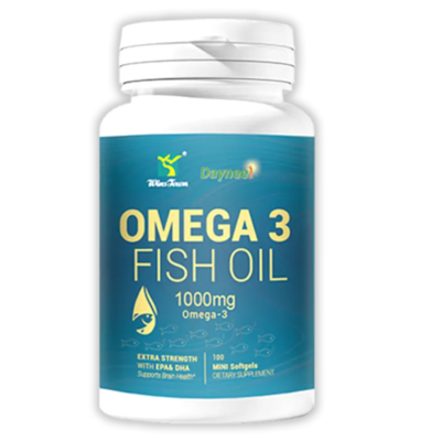 Omega-3 Fish Oil Capsule with EPA and DHA (100 softgels, 1000mg) | Dietary Supplement for Cardiovascular, Brain, Eye, Skin, Mood, and Inflammation