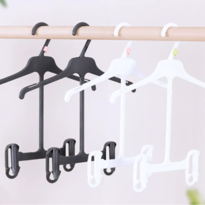 2-in-1 Children’s Plastic Clothes Hanger for Tops and Bottoms | Kids Suit and Outfit Hanger