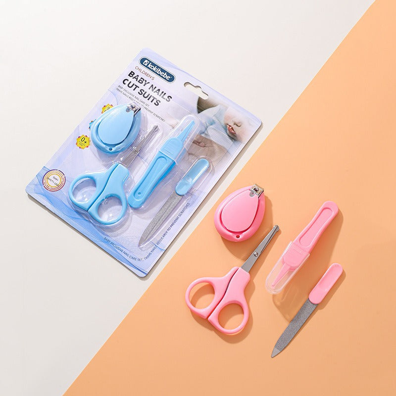 4-Piece Baby Nails Care Set with Nail Clippers, Nail Scissors, Nail File, and Nasal Tweezers | Manicure Set for Babies - Image 4
