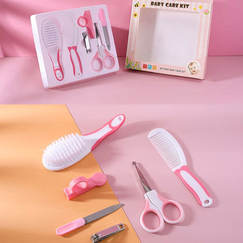 6-Piece Baby Care and Grooming Kit with Hair Brush, Comb, Safety Scissors, Nail Clipper, Nail File, and Nail Clipper Sheath - Image 11