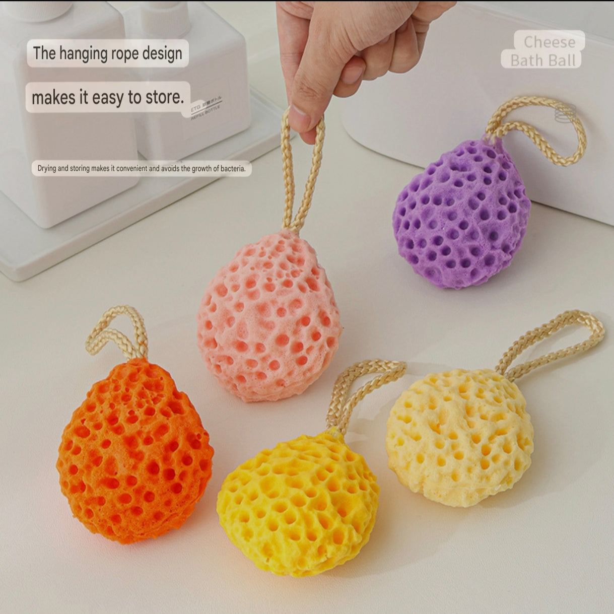 Cute Honeycomb Baby Bath Sponge | Japanese Style Bath Sponge for Babies, Kids and Adults - Image 3