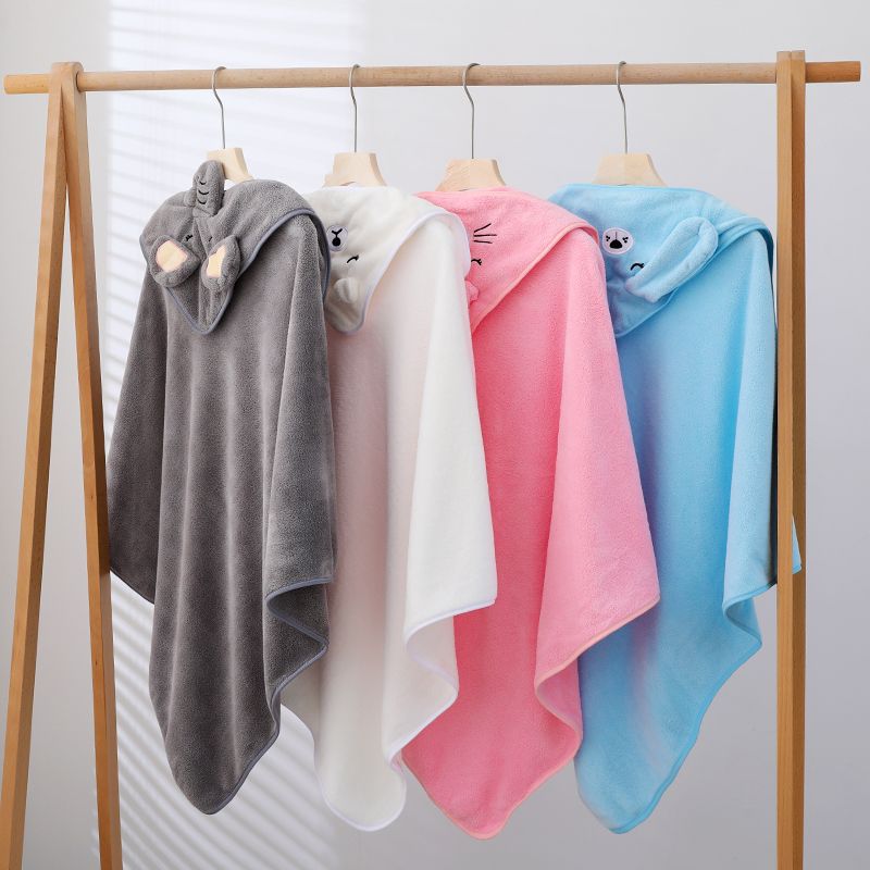 Ultra-Soft and Absorbent Baby Hooded Towel with Cute Animal Design | Baby Wrap Towel with Hood - Image 32