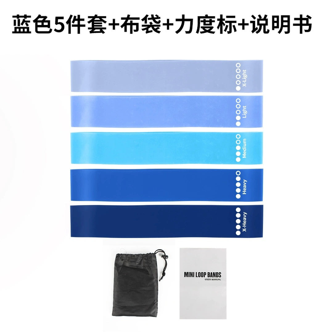 5-in-1 Resistance Loop Bands with Free Pouch (5 pieces — X-Light, Light, Medium, Heavy, and X-Heavy) - Image 12