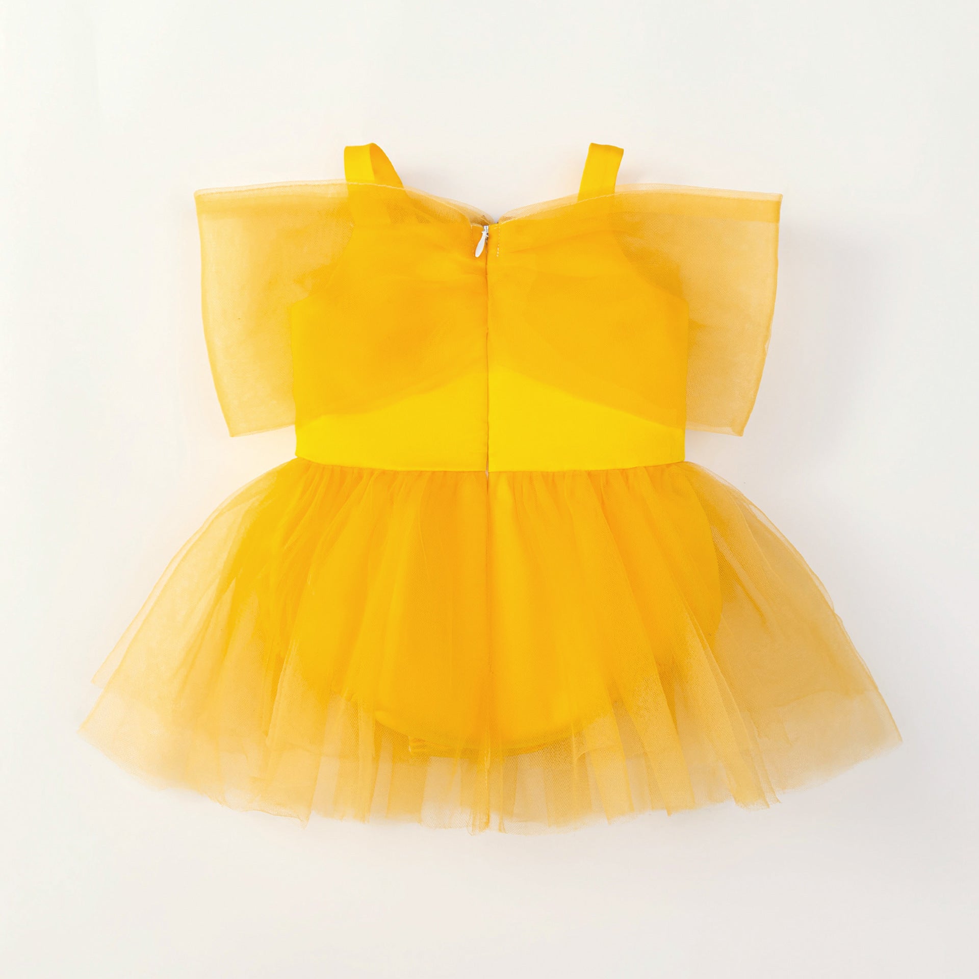 Adorable Baby Girl Romper Dress with Cute Shoulder Bow (1-12 months) | Special Occasion Baby Tutu Romper Dress - Image 5