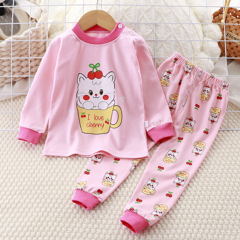 2-Piece Pajamas Set with Long-Sleeve Top and Pants for Boys and Girls | Adorable Soft Cotton Nightwear and Sleepwear Set - Image 20