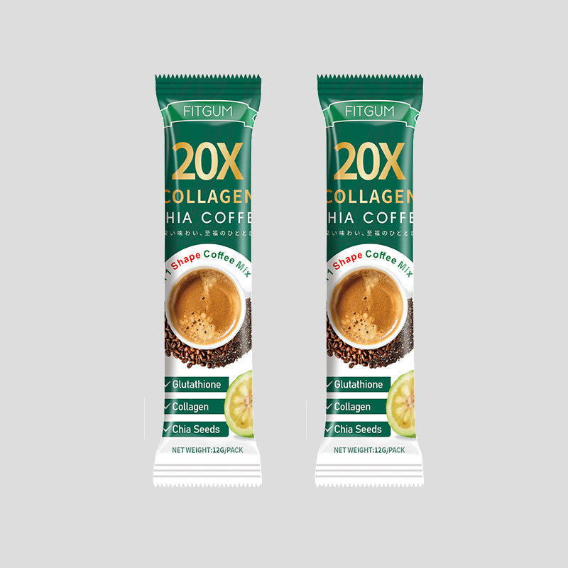 FITGUM 20X Collagen Chia Coffee Powder with Glutathione - Image 4