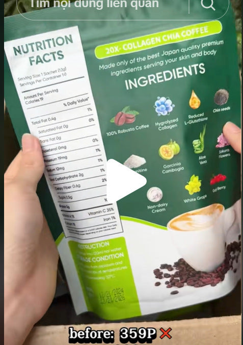 FITGUM 20X Collagen Chia Coffee Powder with Glutathione - Image 9
