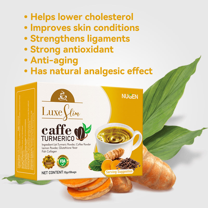NUGEN Caffe Turmerico Drink with Lemon and Collagen | Turmeric Coffee Drink - Image 2