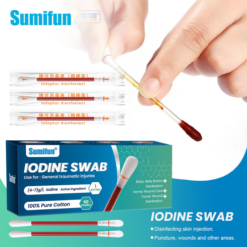 Iodine Swab (60 pieces) | Iodine Solution for Wound Sterilization, Wound Care, and Baby's Belly Button Sterilization - Image 9