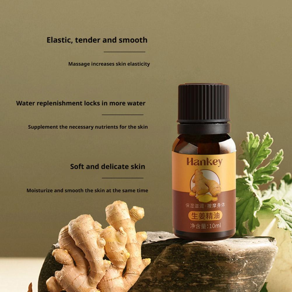HANKEY Ginger Essential Oil for Massage and Aromatherapy (10ml) | Relaxing, Moisturizing and Elasticity Essential Oil - Image 3