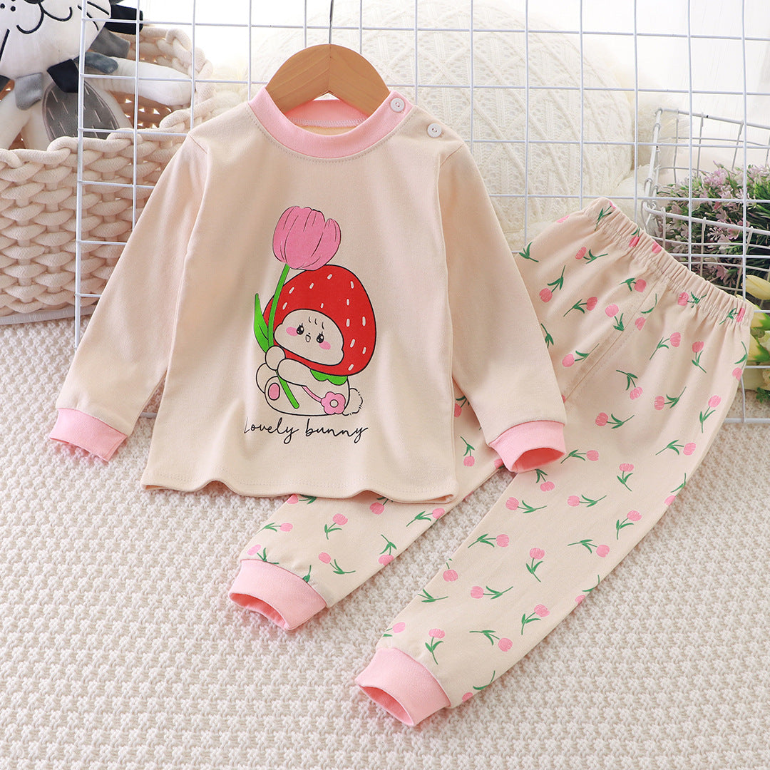 2-Piece Pajamas Set with Long-Sleeve Top and Pants for Boys and Girls | Adorable Soft Cotton Nightwear and Sleepwear Set - Image 44