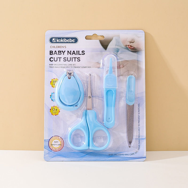 4-Piece Baby Nails Care Set with Nail Clippers, Nail Scissors, Nail File, and Nasal Tweezers | Manicure Set for Babies - Image 6