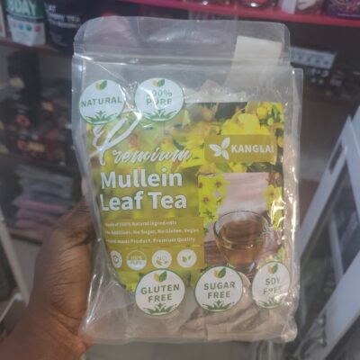 Premium Mullein Leaf Tea (2g×120 teabags) | Herbal Tea for Coughs, Bronchitis, Asthma, Sore Throat, and Lungs Cleanse