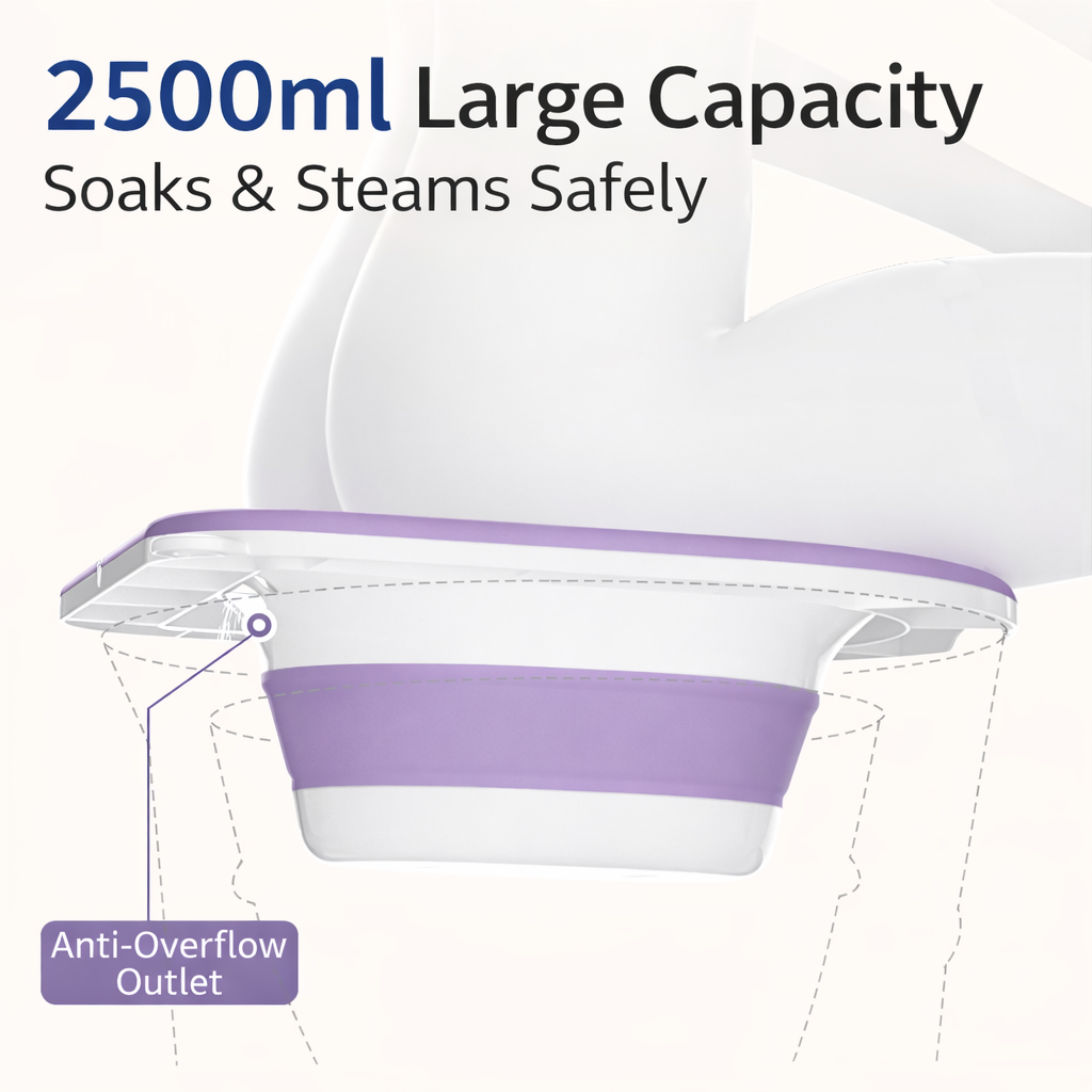 Foldable Toilet Sitz Bath Basin without Spray Tube | Wash Bowl for Postpartum Recovery, Hemorrhoid Relief, and Intimate - Image 3
