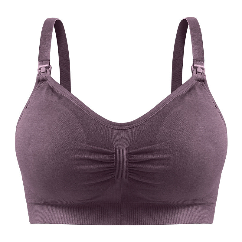 Seamless Maternity and Nursing Bra with Clip-Down Straps and Removable Pads | Comfortable Pregnancy and Breastfeeding Bra - Image 13