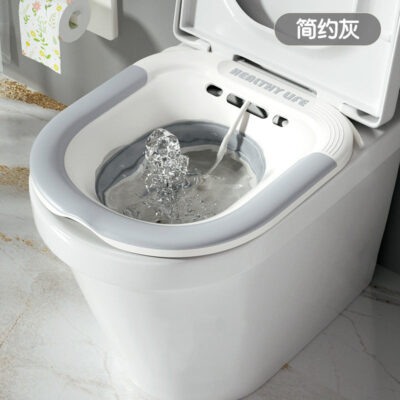 Foldable Toilet Sitz Bath Basin without Spray Tube | Wash Bowl for Postpartum Recovery, Hemorrhoid Relief, and Intimate