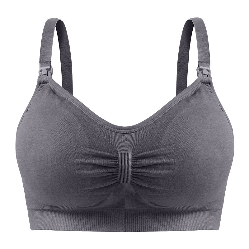 Seamless Maternity and Nursing Bra with Clip-Down Straps and Removable Pads | Comfortable Pregnancy and Breastfeeding Bra - Image 18